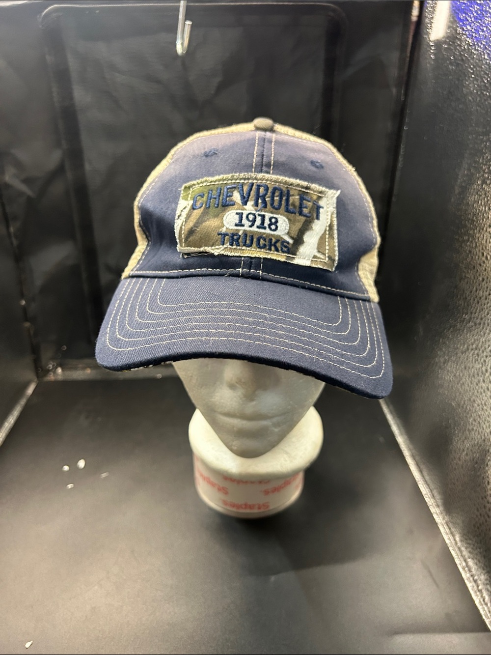 Chevrolet 1918 Trucks Navy and Tan Distressed Baseball Cap